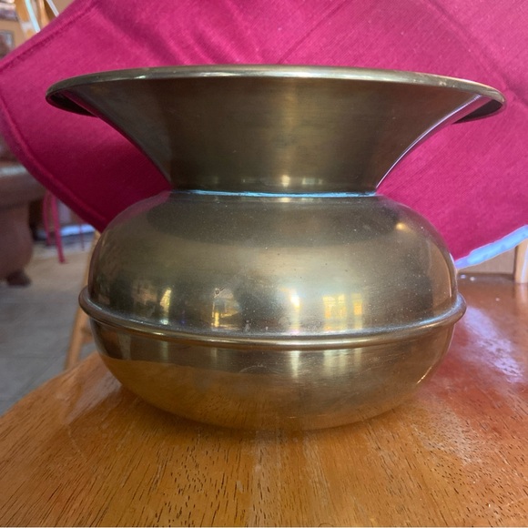 vintage brass spittoon - Picture 2 of 5
